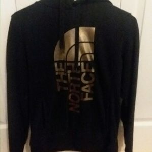 Women's Black Hooded North Face Sweatshirt